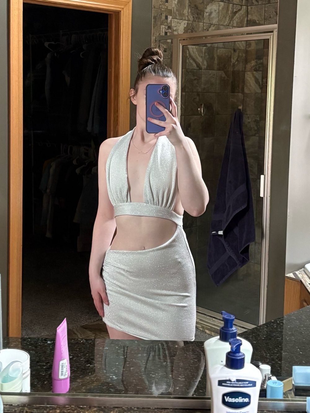 Superdown Cutout Halter Mini Dress
